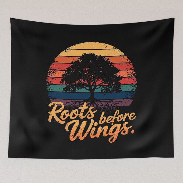 Item preview, Roots Before Wings – Growth & Grounded Strength Retro Art designed and sold by Exodoi.