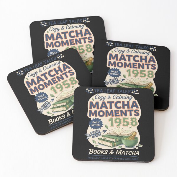 Item preview, Cozy Calming Matcha Moments 1958 Books And Matcha designed and sold by LuminOrb.