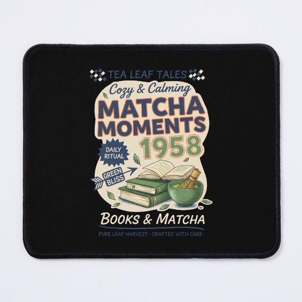 Item preview, Cozy Calming Matcha Moments 1958 Books And Matcha designed and sold by LuminOrb.