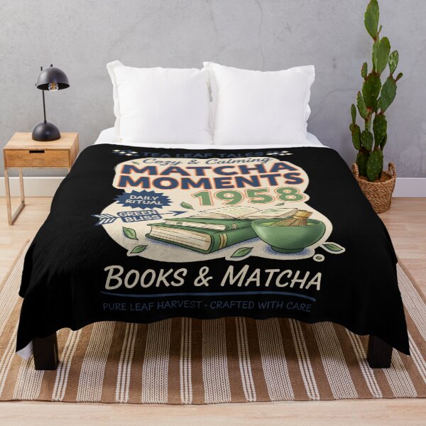 Item preview, Cozy Calming Matcha Moments 1958 Books And Matcha designed and sold by LuminOrb.