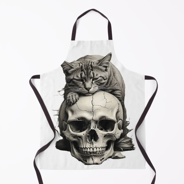 Item preview, Gothic Cat on Skull designed and sold by DesignArtLV.