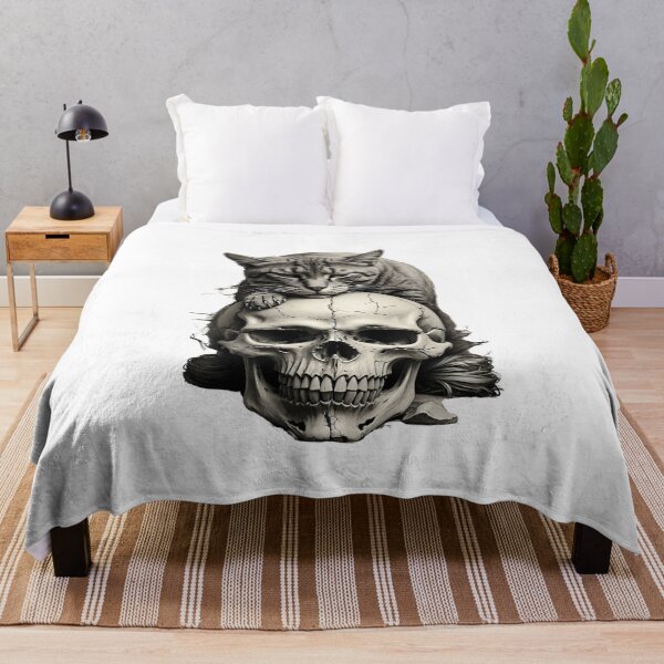 Item preview, Gothic Cat on Skull designed and sold by DesignArtLV.