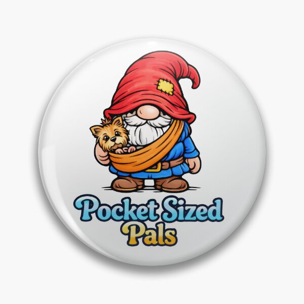 Item preview, Pocket Sized Pals – Gnome Carrying Tiny Yorkie designed and sold by Moriarty's Digital Visions.