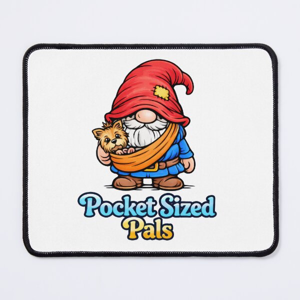 Item preview, Pocket Sized Pals – Gnome Carrying Tiny Yorkie designed and sold by Moriarty's Digital Visions.
