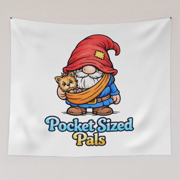 Item preview, Pocket Sized Pals – Gnome Carrying Tiny Yorkie designed and sold by Moriarty's Digital Visions.