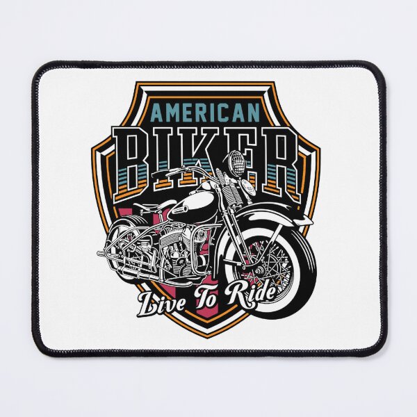 Item preview, American Biker – Classic Vintage Style Motorcycle | Live to Ride designed and sold by MuninosShop.