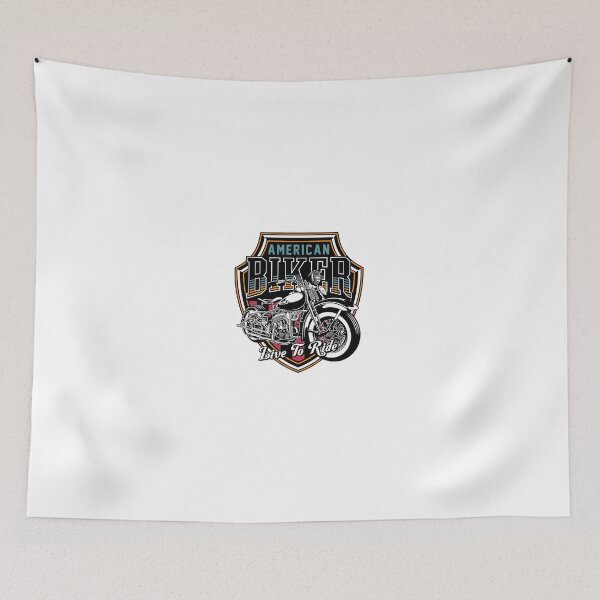 Item preview, American Biker – Classic Vintage Style Motorcycle | Live to Ride designed and sold by MuninosShop.