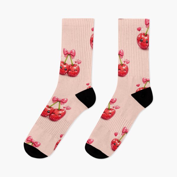 Artikelvorschau, Niedliche Liebeskirschen | Kawaii-Valentinstagskunst entworfen und verkauft von Moons Studio.