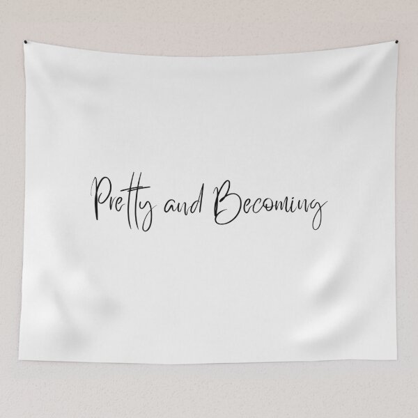 Item preview, Pretty and Becoming – Minimal Typography Design designed and sold by KleanGirlAesthetics.