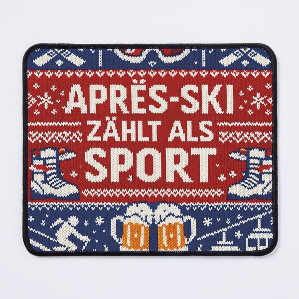 Item preview, Après-ski is considered a sport with a knitted look design designed and sold by Mauswohn.
