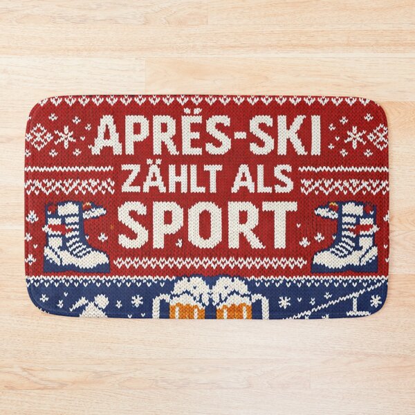 Item preview, Après-ski is considered a sport with a knitted look design designed and sold by Mauswohn.