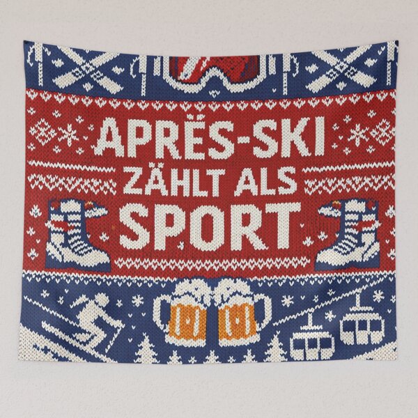 Item preview, Après-ski is considered a sport with a knitted look design designed and sold by Mauswohn.