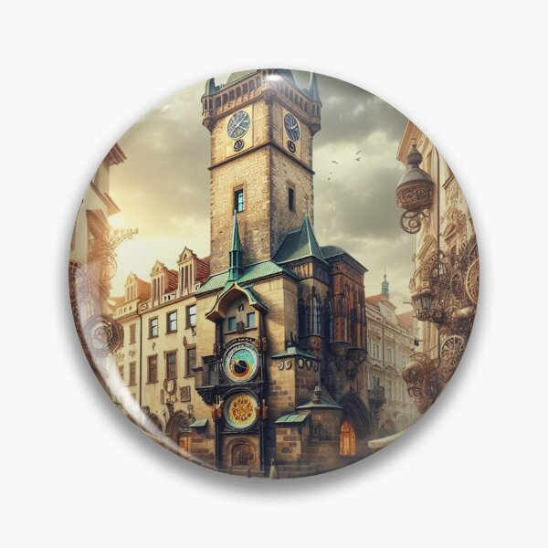 Item preview, Steampunk Prague - Clockwork City at Dusk designed and sold by Sybille-Yates.