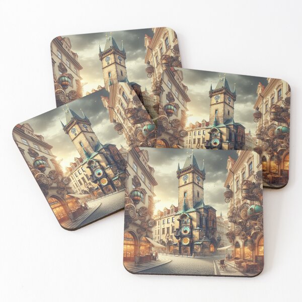 Item preview, Steampunk Prague - Clockwork City at Dusk designed and sold by Sybille-Yates.
