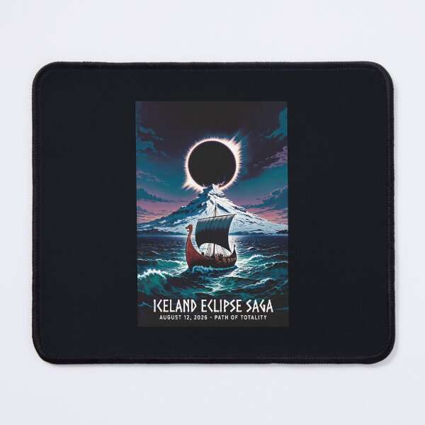 Item preview, Solar Eclipse 2026 Saga Iceland With Viking Ship Path Of Totality designed and sold by Trendsecne.