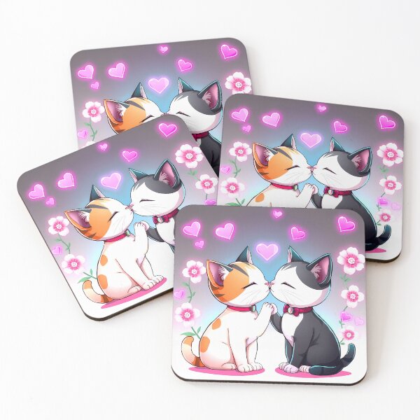 Item preview, Romantic Cats – Whimsical Love & Blossoms designed and sold by meesub.