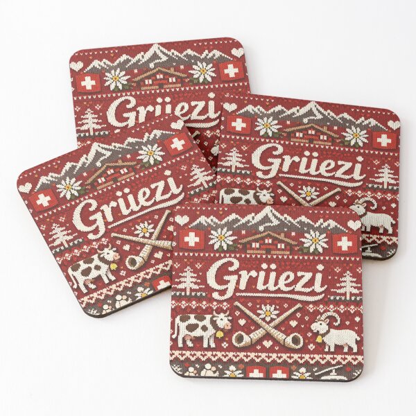 Item preview, Hello Switzerland, Alpine panorama in a cozy knit design designed and sold by Mauswohn.