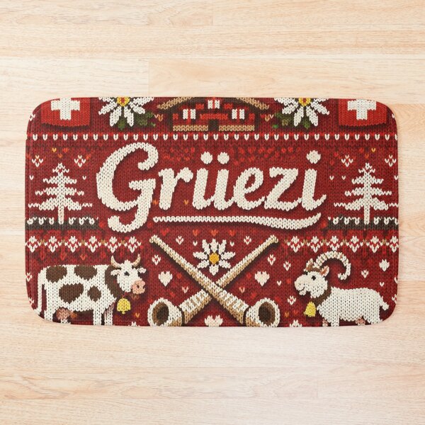 Item preview, Hello Switzerland, Alpine panorama in a cozy knit design designed and sold by Mauswohn.