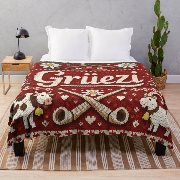 Item preview, Hello Switzerland, Alpine panorama in a cozy knit design designed and sold by Mauswohn.