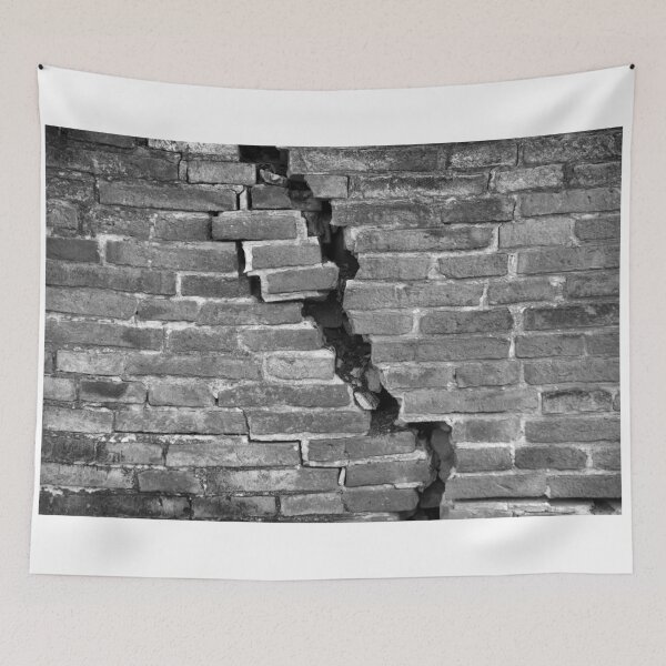 Item preview, We Are All Cracked In Some Way - A cracked wall in Chiang Mai, Thailand (Raw, highest quality and best resolution) designed and sold by Pete Klimek.