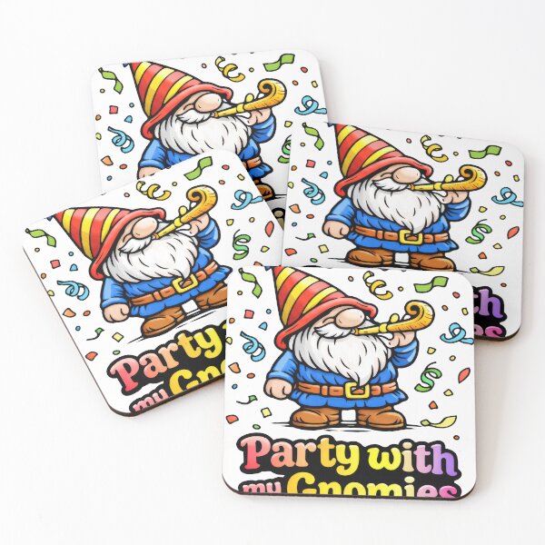 Item preview, Party with My Gnomies – Funny Party Gnome Illustration designed and sold by Moriarty's Digital Visions.