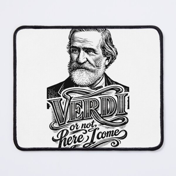 Aperçu de l'œuvre Verdi ou pas, me voilà ! Jeu de mots musical créée et vendue par ForeverPrintsOK.