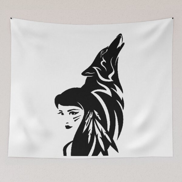 Item preview, Howling Wolf and Girl design designed and sold by NoxLand.