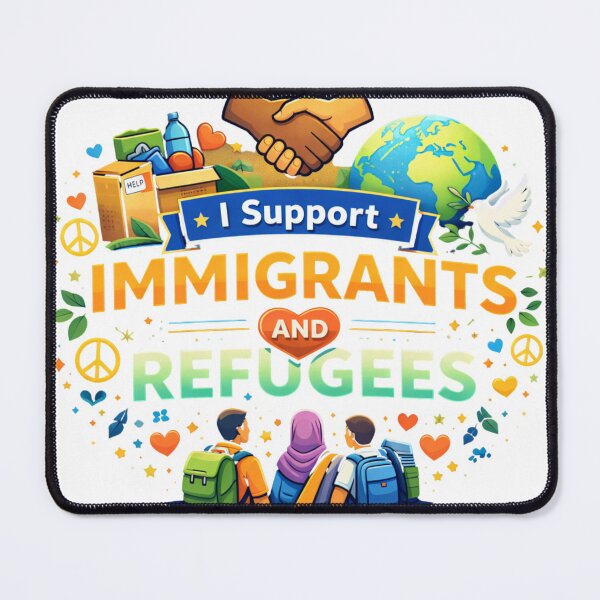 Item preview, I Support Immigrants and Refugees – Unity & Compassion T-Shirt Design designed and sold by Absayshop.