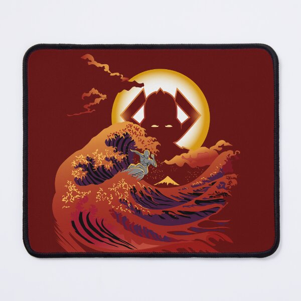 Item preview, Silver Surfer vs Galactus – Great Wave Parody Tee designed and sold by MikeMoreArt.