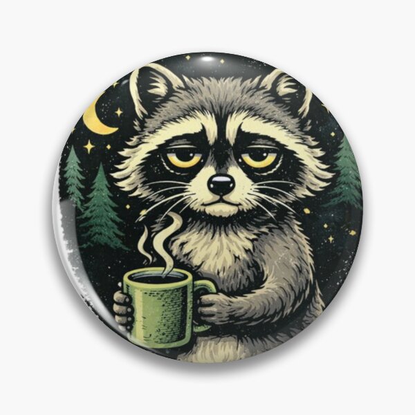 Item preview, Night Mode Raccoon Coffee designed and sold by the-dovlat.