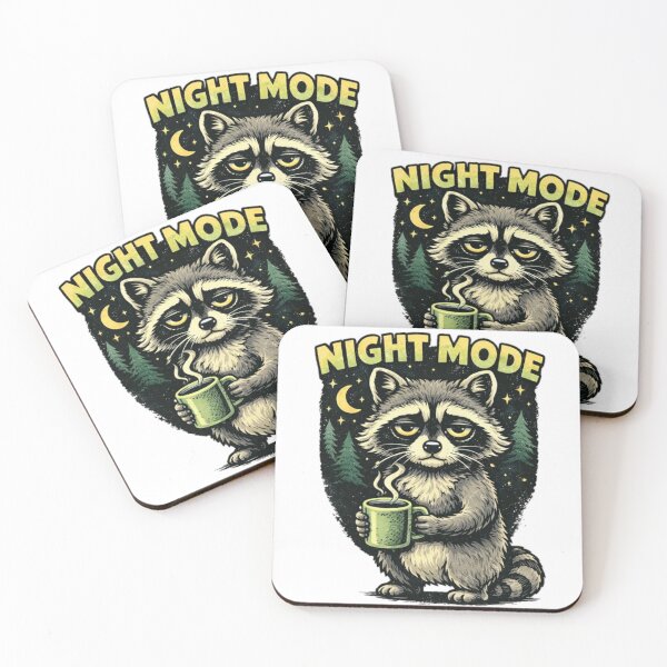 Item preview, Night Mode Raccoon Coffee designed and sold by the-dovlat.