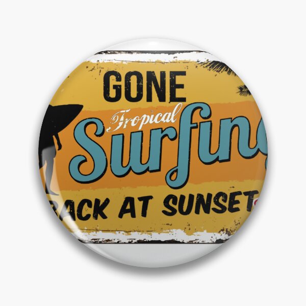 Item preview, Gone Surfing – Tropical Sunset Surf Design designed and sold by MuninosShop.