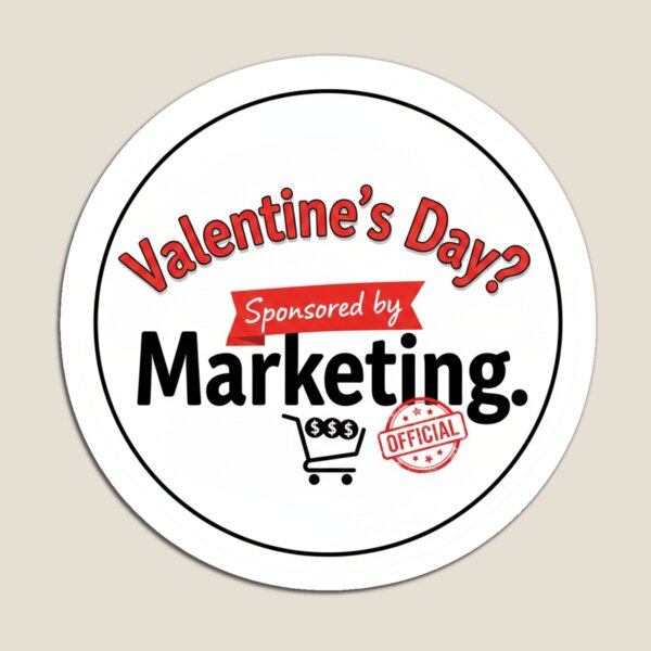 Item preview, Valentine’s Day Sponsored by Marketing Funny Sarcastic Meme Quote Typography Design designed and sold by Aarvya Fashion Club ( A.F.C ).