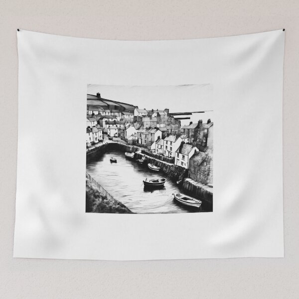 Item preview, Staithes’ harbour designed and sold by Island Art Studios.