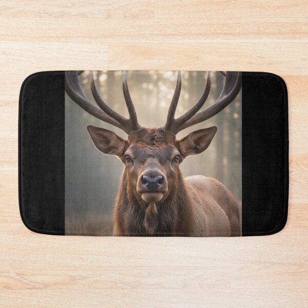 Item preview, Majestic Elk Spirit - Noble Wapiti Forest Portrait designed and sold by NaturalBeautySebastian .