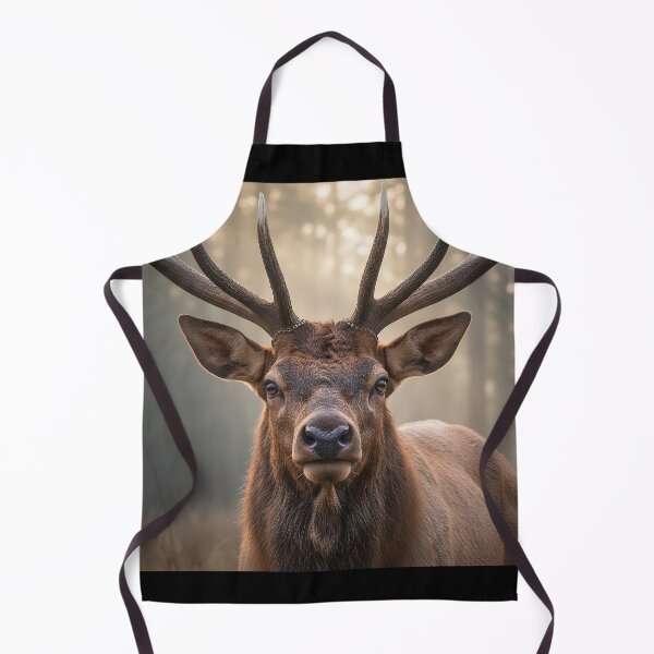 Item preview, Majestic Elk Spirit - Noble Wapiti Forest Portrait designed and sold by NaturalBeautySebastian .