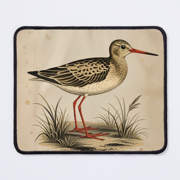Item preview, Common Redshank Bird Poster – Le Chevalier gambette – Vintage Bird Illustration from 19th Century Atlas Print designed and sold by Jeeklsdotcom.