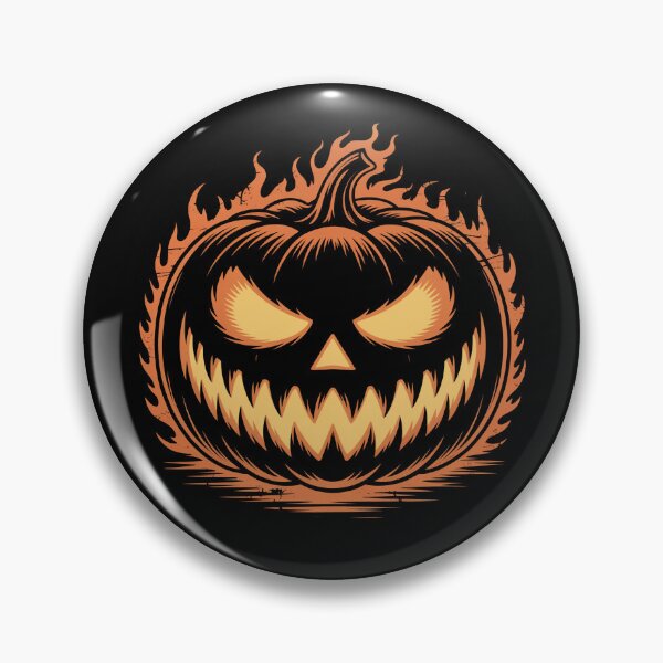 Item preview, Flaming Evil Pumpkin Face designed and sold by flagylART.