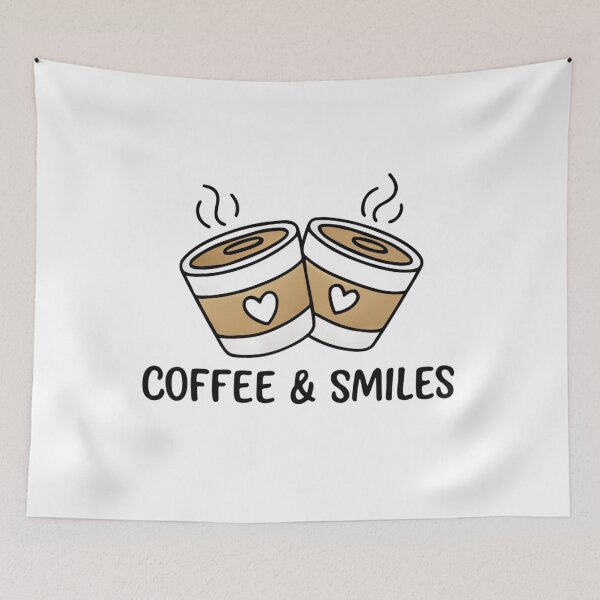 Item preview, Coffee & Smiles – Cute Coffee Lover Design designed and sold by Be-You-Vibes.