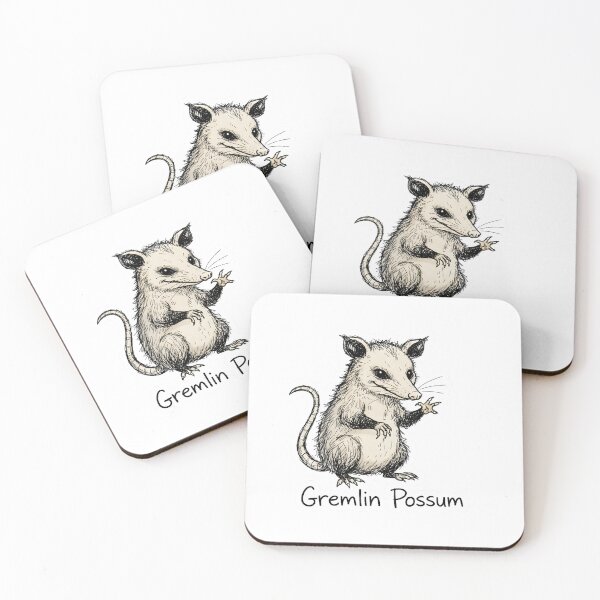 Item preview, Gremlin Possum Sticker – Chaotic Goblin Energy Funny Animal Shirt designed and sold by ZyxDes.