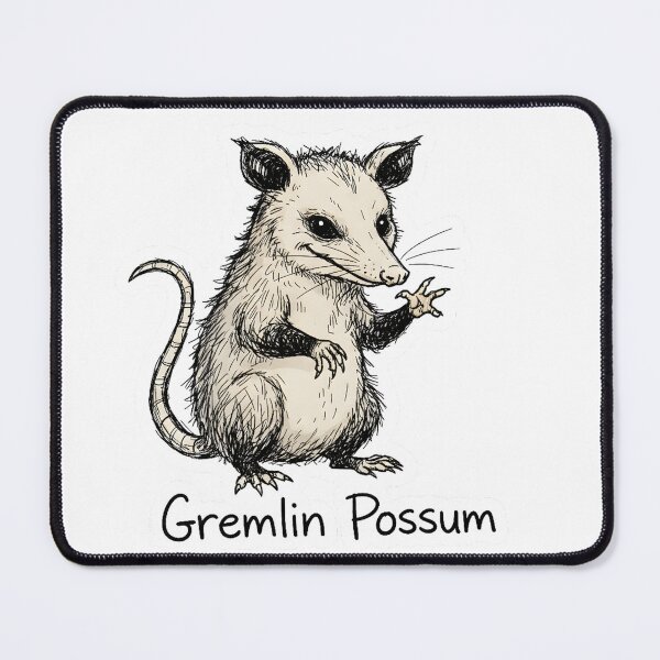 Item preview, Gremlin Possum Sticker – Chaotic Goblin Energy Funny Animal Shirt designed and sold by ZyxDes.