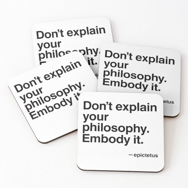 Item preview, Embody It – Epictetus Minimal Stoic (Black Font) designed and sold by TshirtsLabs.