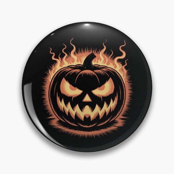 Item preview, Flaming Evil Pumpkin Face designed and sold by flagylART.