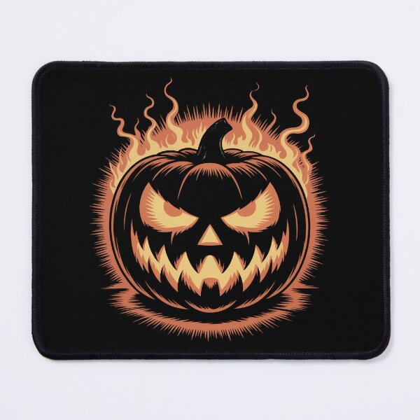 Item preview, Flaming Evil Pumpkin Face designed and sold by flagylART.