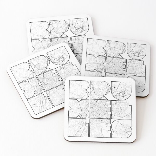 Item preview, Bruxelles/Brussels city map graphic designed and sold by MO-KO Studio.