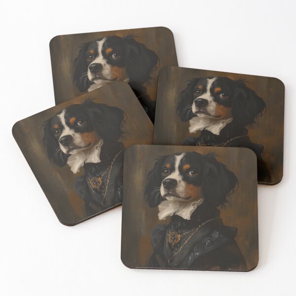 Item preview, Victorian King Charles Spaniel Gentleman Portrait – Gothic Dog Art Illustration designed and sold by baggycatsworld.