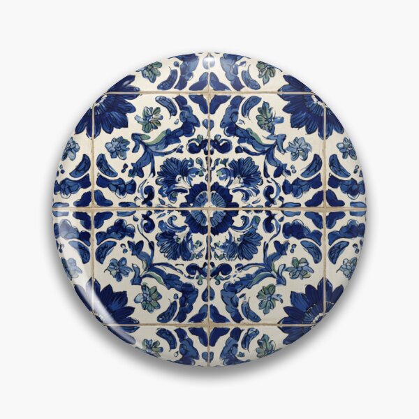 Item preview, Royal Delft Blue Floral Hand Painted Pattern designed and sold by GrinGalore.