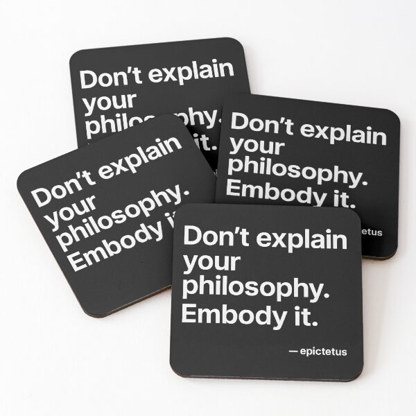 Item preview, Embody It – Epictetus Minimal Stoic (White Font) designed and sold by TshirtsLabs.