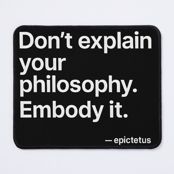 Item preview, Embody It – Epictetus Minimal Stoic (White Font) designed and sold by TshirtsLabs.