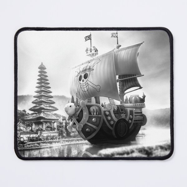 Item preview, black white The Thousand Sunny Straw Hat Pirates Ships in bali nusantara Digital Artwork full colour designed and sold by sabartgunpla.
